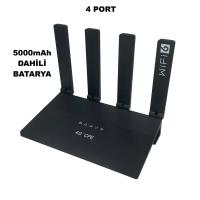 PCPRO 4G TAŞINABİLİR 5000MAH PİLLİ  2.4G 5GHZ 4PORT  WİFİ MODEM  4G LTE   SCT-4GR800